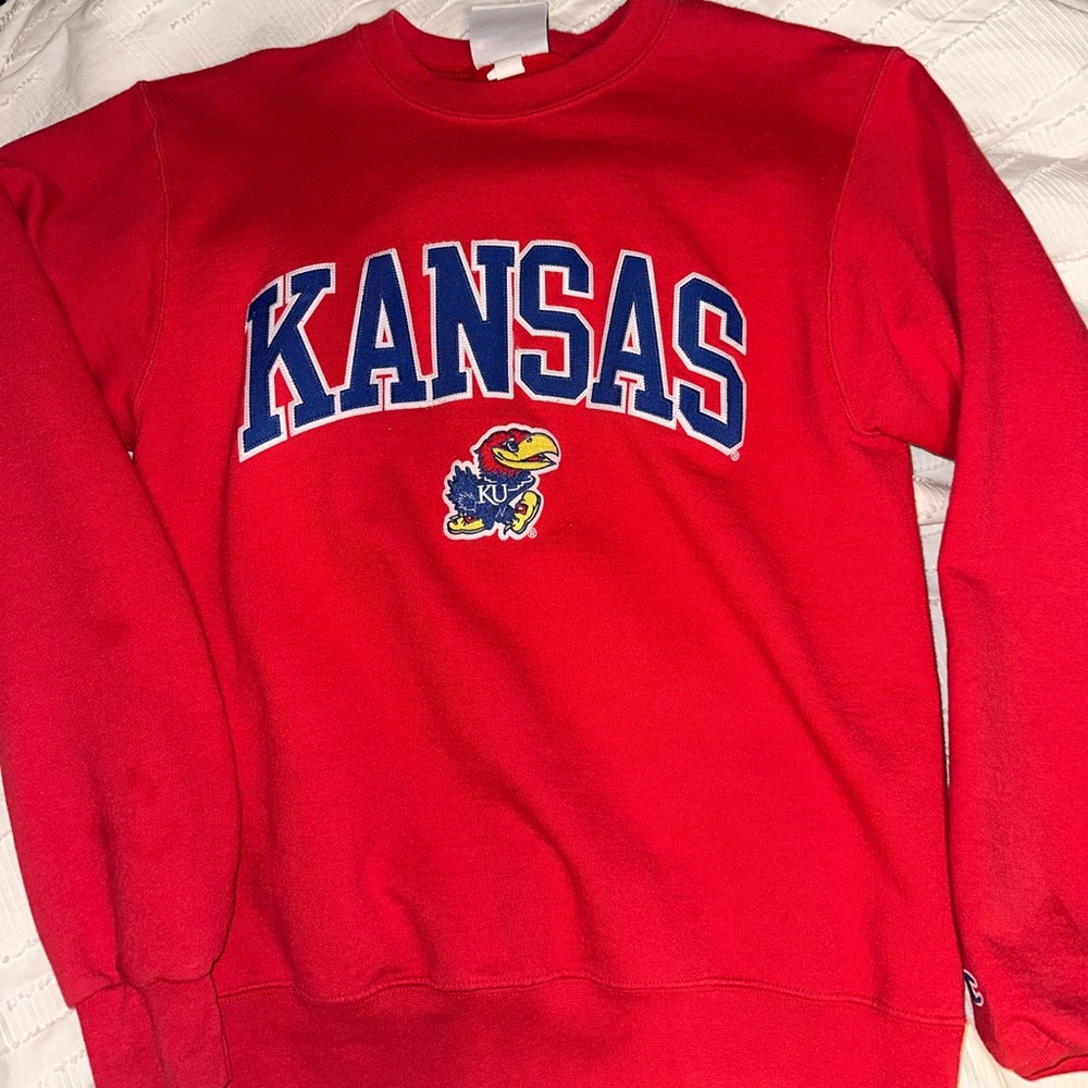 Red Champion Crewneck Kansas